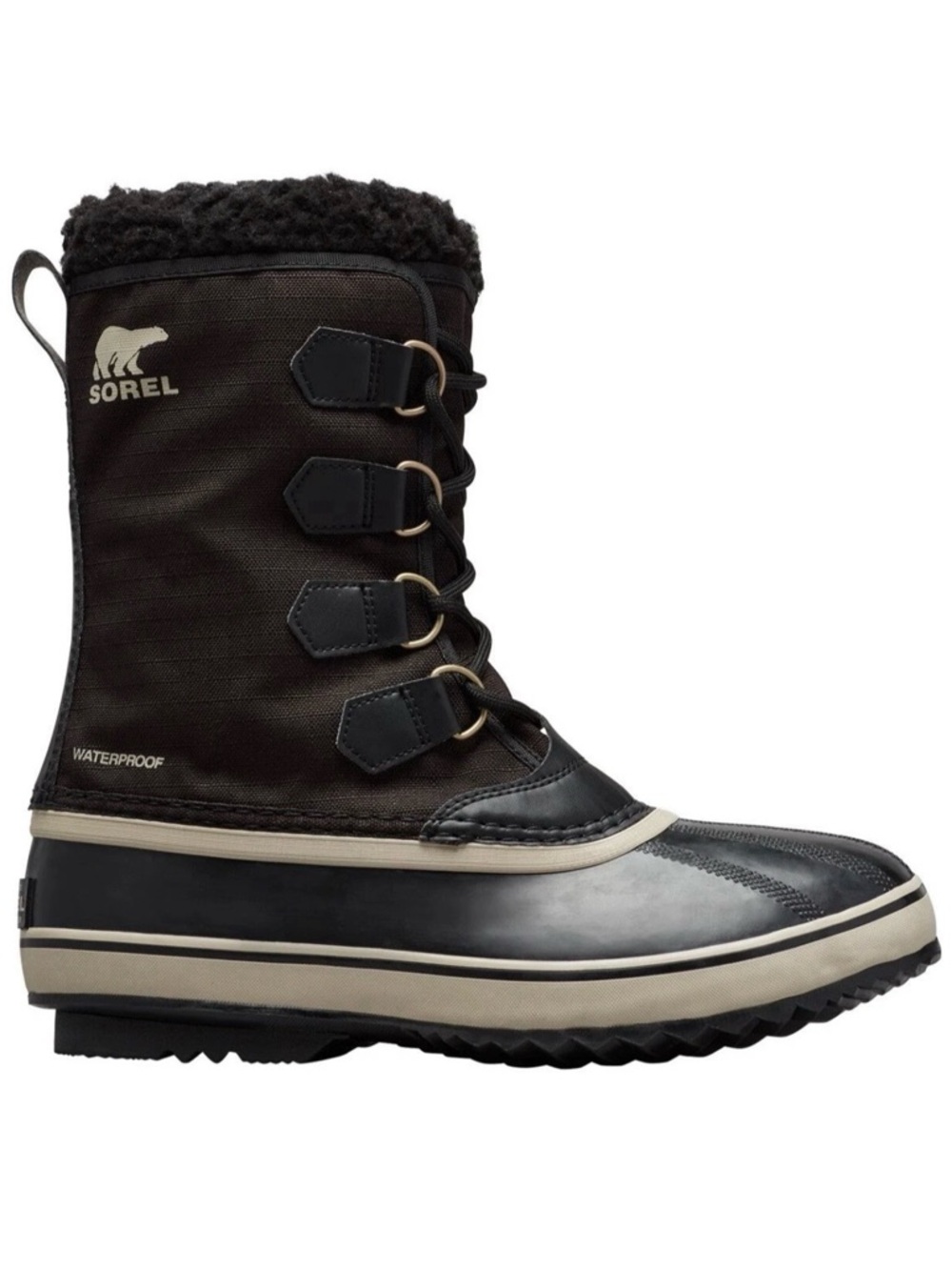 New In Box Sorel Men's 1964 PAC Nylon Waterproof Boots Mid-Shaft - Black Size 13